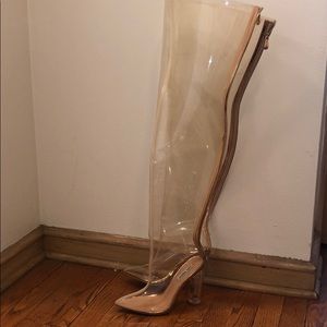 Cape Ribbon Clear thigh high